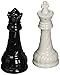 Produktbild CG ss-cg-56701 weiß King & Schwarz Queen Keramik Salz & Pfefferstreuer, 9,5 cm