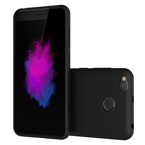 Funda Xiaomi Redmi 4X  AICEK Negro Silicona Fundas para Redmi 4X Carcasa Xiaomi Redmi 4X Negro Silicona Funda Case
