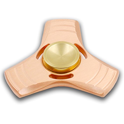 Ulable Hand Spinner Metal Fidget Toy Gyro Focus Toy Relieves ADHD Anxiety, and Boredom for Adult Children, Pure Copper