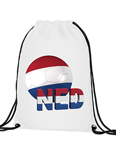 Niederlande FANSHIRT 5139 Turnbeutel (Weiss)