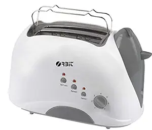ORBIT Plastic Titon 2 Slice Pop Up Toaster (White)