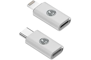 AZUXREZA Adattatore da USB C a Lightning, adattatore da USB C maschio a Lightning femmina per iPhone 14/13/12/11/X/XS/XR/8/MacBook, Samsung Galaxy, Dell, XPS, Laptop, Monitor e altri dispositivi di tipo C
