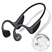 Produktbild HiTack Bone Conduction Kopfhörer Wireless Bluetooth V5.0 Headset Ohrhörer mit HD Mikrofon für Sport Laufen Radfahren (Schwarz)