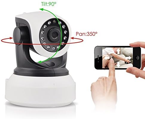 NBKMC 720p Security Camera, Home Surveillance Camera Wireless IP Camera Built in Microphone with One Key WI-FI Configuration APP, Baby Pet Monitor, Motion Detection, Remote Viewing Function, Night Vision, Two Way Talk Back, All In One Home Security System HD Video Surveillance included the 16G micro SD card, For Baby /Elder/ Pet/Nanny Monitor