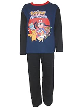 Jungen Pokemon Muss Catch 'em Alle Ash Pikachu Froakie Schlafanzüge größen von 4 bis 10 Jahren