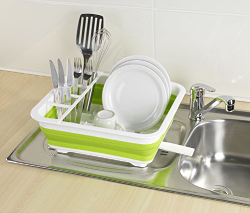 Wenko 54770100 Geschirrabtropfer faltbar Geschirr-Abtropfständer, Abtropfgestell, Polypropylen, weiß, 31 x 36,5 x 13 cm - 3