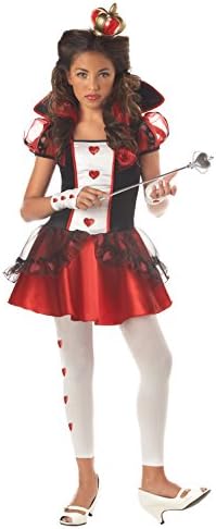 California Costumes Tween Queen Of Hearts Costume,Red/Black/White, Large