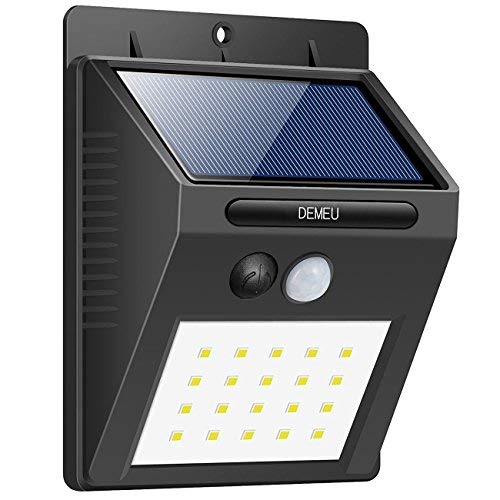 Demeu 20 LED Light Bulb Solar Energy Wireless Sensor Lamp, One package, Outdoor Waterproof Lighting, Can Be used for garden, Fence, Stair, Yard or Driveway, etc.