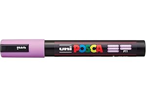OFITURIA uni-ball 182538 - Marker POSCA z okrągłą końcówką, szerokość linii 1,8-2,5 mm, lawendowy, fioletowy, 1 szt.