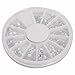 Well-Goal 12 Different Size Nail Art Nailart Round Glitter Rhinestones Tips Manicure Decoration Clear + Wheel