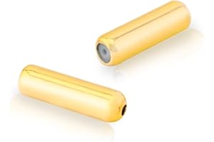 AOLIAY 30 Pcs Anstecknadel und Brosche Pin Schmuck Röhren DIY Brosche Schmuckzubehör Anstecknadel Stopper versilbert Messing Hut(Gold)