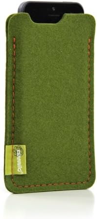iPhone 5, iPhone 5S, iPhone 5C Case Cover Sleeve Brand ALMWILD. 100% nature felt in green.