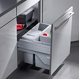 Hailo 3610641 Abfallsammler CS Slide 60.4/54 Für Schränke 600 mm Breite Mit Frontauszug Recogedor, Gris, 56.8 x 40.3 x 38.8 cm