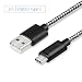 Produktbild Inateck 2 m USB C Kabel, Datenkabel mit USB 2.0 (Typ-A) auf USB Typ-C für USB Typ-C Geräte inklusive Nexus 6P, Nexus 5x, LG G5, OnePlus 2 und neuem MacBook, schwarz-grau Nylon umflochten,