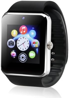 Smart watch Sweatproof Smart Watch Phone /bluetooth 4.0/Easy connection/ Make calls/Support SIM/TF for Apple Iphone 5s/6/6s and 4.2 Android or Above SmartPhones (Black)