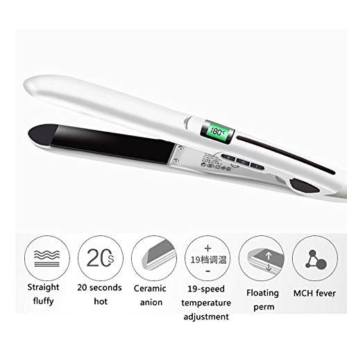 LiKin Hair Straightener Electric Splint Short Hair Inside Buckle Straight Hair Straight Volume Dual-use Straight Plate Clip Curly Hair Artifact Hair Curler Does Not Hurt Hair Mini  Color   White 