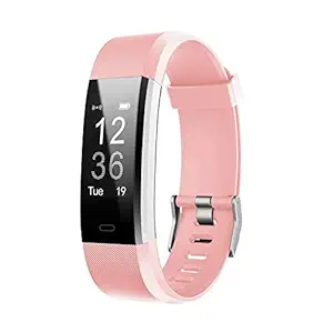 GRAAC Fitness Tracker HR, Activity Tracker Watch with Heart Rate Monitor, Waterproof Smart Fitness Band with Step Counter, Calorie Counter, Pedometer Watch for Kids Women and Men (Pink)