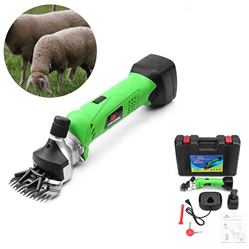 Preisvergleich Produktbild Aufladung Schermaschine FüR Schafe Elektrisch Scheren Clippers, Zum Rasieren Pelz Wolle In Schafe, Ziegen, Das Vieh, Und Andere Bauernhof Vieh Haustier,Green,UK