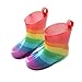 COLORFUL Rainbow Cute Baby Rainy Day Infant Rain Shoes Toddler Rain Boot 15cm
