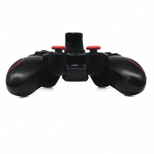 Demiawaking T3 Drahtlose Bluetooth Gamepad Gaming Kontroller fÃ¼r Android Smartphone Smart TV (Schwarz mit Halterung)