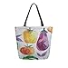 Produktbild Mais Gemalte Gemüse Obst Tragbare Große Doppelseitige Lässige Canvas Tragetaschen Handtasche Schulter Wiederverwendbare Einkaufstaschen Duffel Geldbörse Für Frauen Männer Lebensmittelgeschäft Reise
