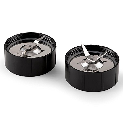 Klarstein • Juicinho Nero • Standmixer • Küchenmixer • Smoothie Maker • Blender • 220 Watt • 8-teilig • 1x Kreuzklinge • 1x Flachklinge • Puls-Funktion • 2 Geschwindigkeitsstufen • 2 Mixerbecher • 2 Verschlussdeckel • 1 Trinkbecher • Zerkleinerer • schwarz - 6
