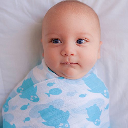 „Kunterbunte Tierchen“ Pucktücher aus Musselin 4er-Pack – Große Musselin-Puckdecken von CuddleBug, 120 cm x 120 cm – Beste Musselintuch aus weicher Baumwolle – Bestes Geschenk für werdende Eltern – Ideal fürs Kinderbett – Für Mädchen oder Jungen – 4 niedliche Motive – Garantie auf Lebenszeit! - 5