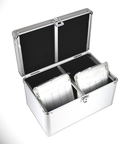 KScase Aluminium CD-Koffer für 200 CDs 300x190x185mm Silber - 7