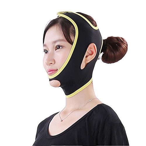 Surker Facial Care Face Slimming Chin Cheek Mask Lift V Face Line Belt Strap Face Slim Mask (M)