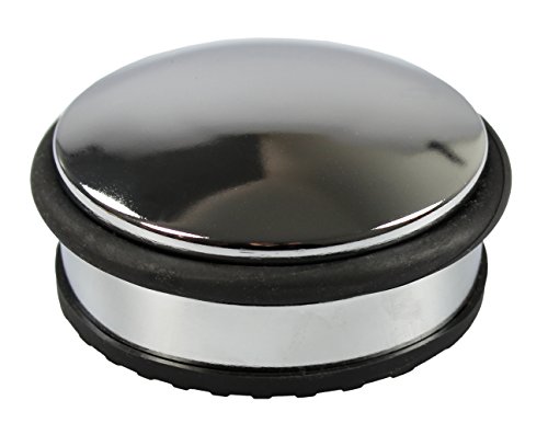 COM-FOUR® Türstopper im Edlen Chromdesgin, Ø 10 cm, Türschutz Türhalter Türfeststeller Anschlagschutz (10 cm flach) (10 cm flach)