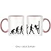 Produktbild Evolution of Pole Dancing Design Two-Tone Tasse mit rosa Griff & Innen