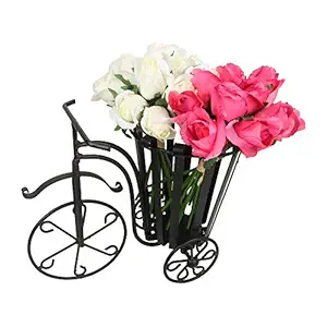 Vudy Cycle Shaped Wrought Iron Plant Stand for Indoor Garden Decor| Living Room and Bedroom Decor