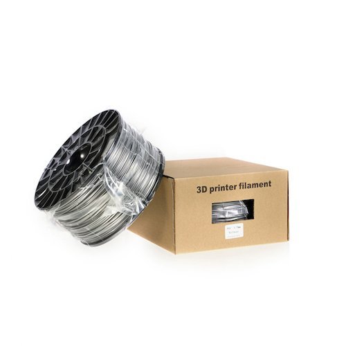 Kaisertech Filament für 3D Drucker 1kg ABS 1,75mm Silber - Premium Qualität Spule Rolle
