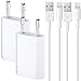 Produktbild Original Lanboo® Ladeset - 2x iPhone-Kabel (1M) und 2x Netzteil Adapter Ladegerät Charger (1A) Ladekabel Datenkabel Verbindungskabel für das Apple 7, 7 Plus, 6s, 6s Plus, 6, 5, SE, 5s, 5c, SE, iPod nano 7, 5G in Weiß