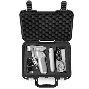 Lekufee Portable Waterproof Hard Case Compatible with DJI OM4 or DJI Osmo Mobile 3 Combo and More Accessories