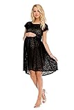 Mutterschafts Kleid Umstands Kleid Scarlett Spitze schwarz-beige Umstandsmode von MY TUMMY ®©™ - 2