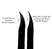 Viba Professional Stainless Steel Toenail Nippers for Thick/Ingrown Nails. Suitable for Podiatrists. Ultra-Thin, Curved Cutting Jaw with Safety Cap. Wavy Handle, Wire Spring with Roller (Matte Black)
