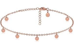 GD GOOD.designs EST. 2015 Bracelet de Cheville pour Femme I Chaine de Cheville Acier Inoxydable I Bijoux Fantaisie en 18K Or, Argent ou Or-Rose