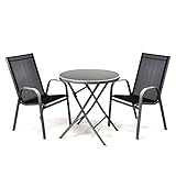 balkonset rattan optik Ein Gartenstuhl hat ein Gesamtmaß von ca. 92,5 x 55 x58 cm, eine Belastbarkeit von ca. 110 kg und eine Sitzfläche von ca. 45 x 35 cm. Der Tisch misst im Ø 70 cm, in der Höhe: ca. 73 cm. Das Gewicht beträgt ca. 5-6 kg