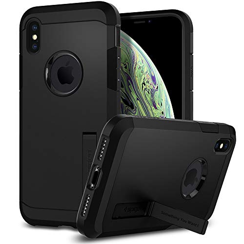 Spigen Tough Armor, iPhone XS Hülle, iPhone X Hülle, Stoßabweisende Doppelte Schutzschicht Handyhülle für Extrem Fallschutz Schutzhülle Case für iPhone XS/iPhone X (Schwarz) 057CS22160 Spigen Tough Armor, iPhone XS Hülle, iPhone X Hülle, Stoßabweisende Doppelte Schutzschicht Handyhülle für Extrem Fallschutz Schutzhülle Case für iPhone XS/iPhone X (Schwarz) 057CS22160