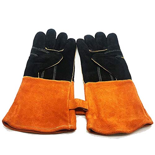 spécification Soudure électrique Courte Gants résistants aux températures élevées Barbecue isolé au Micro-Ondes Cuisine Bicolore Gants de Protection