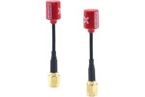 FOXEER FPV Antenna Lollipop V4 Super Mini RHCP Antenna 5.8G 2.5dBi SMA Male and Female RP-SMA Male for RC Drone FPV Racing Quadcopeter Multicopter TX/RX (2pcs,Red)