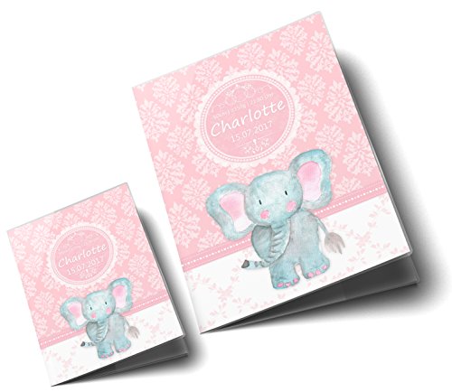 U-Heft Hülle SET rosa Little Lady Untersuchungsheft & Impfpasshülle personalisierbar - 2