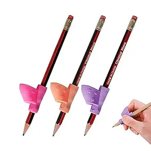 SYGA 3 Pcs Pencil Grips for Kids Handwriting,Silicone Ergonomic Pen Writing Aid Grip Pencil Grip