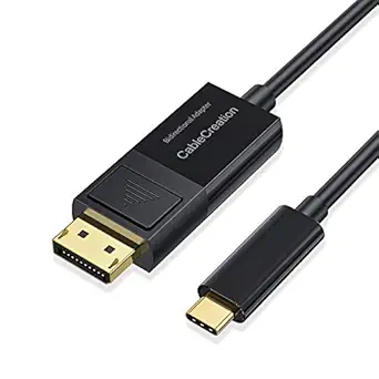 CableCreation 8K Bi-Directional DisplayPort to USB C Cable 6FT [HDR, 8K@60Hz, 4K@144Hz, 2K@165Hz], DP 1.4 to USB C Cable, Compatible for MacBook Pro/Air 2020/2018, iPad Pro/Air, Dell XPS