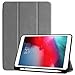 Produktbild Jamicy® Slim Shell Hülle für iPad Mini 5 7.9 Zoll, Superleicht Soft PU Leder Rückseite Abdeckung Schutzhülle mit eingebautem Apple Pencil Halter, Auto Schlaf/Wach für iPad Mini 5 und Mini 4 (Grau)