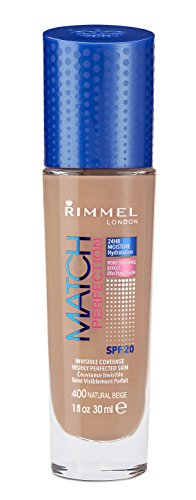 Rimmel London Match Perfection Foundation, 400 Natural Beige, 30 ml