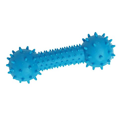 GOTTING Perro mascota perrito del gato de goma Barra de sonido moler de los dientes dentales sanas para la dentición de gomas de mascar juguetes de juguete Azul