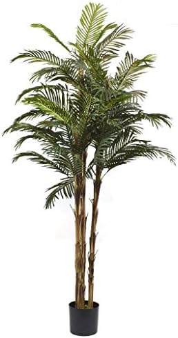 Artificial Kenya Palm Tree Green 7ft - Indoor Artificial Tree by Olore Home