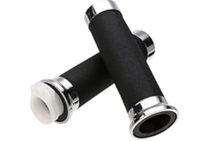 ROLLER KLINIK Gasgriffe Schwarz Chrom Griffe Gas Satz Für Retro Roller BENZHOU ZNEN